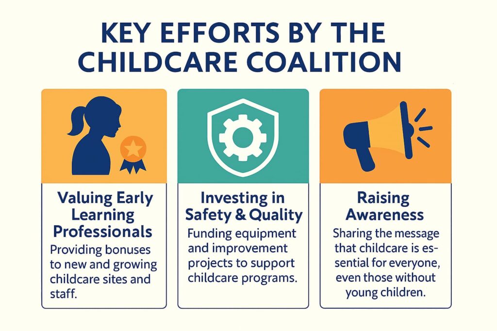 Key Efforts by the Childcare Coalition Infographic